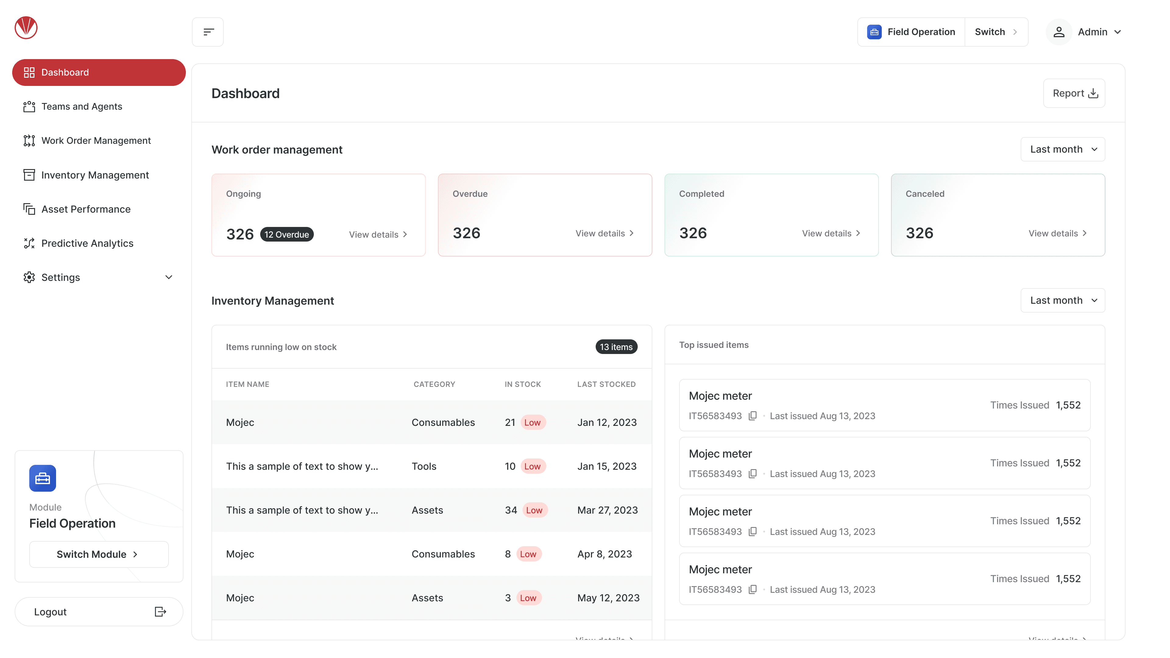 adora dashboard